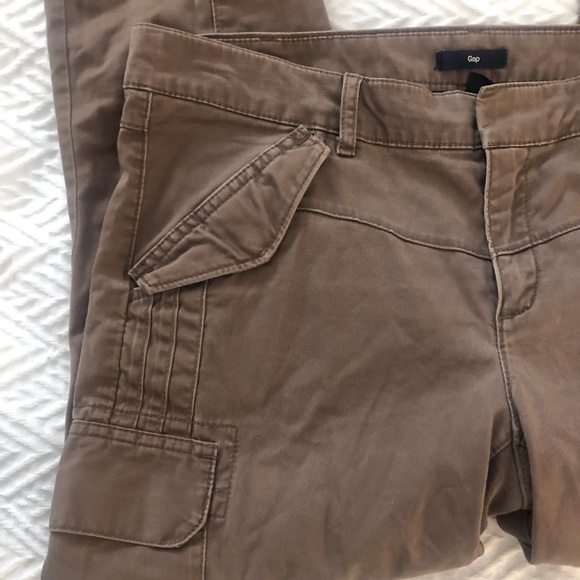 Rare- GAP RETRO V YOKE KHAKI SLIM FIT ANKLE PANT‐cargo - Picture 15 of 16